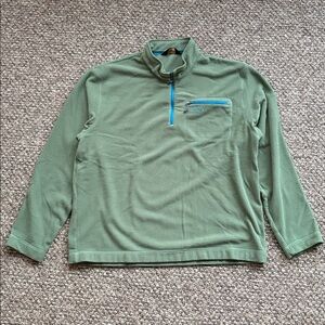 Orvis Green Pullover with Blue Trim